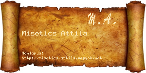 Misetics Attila névjegykártya
