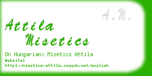 attila misetics business card